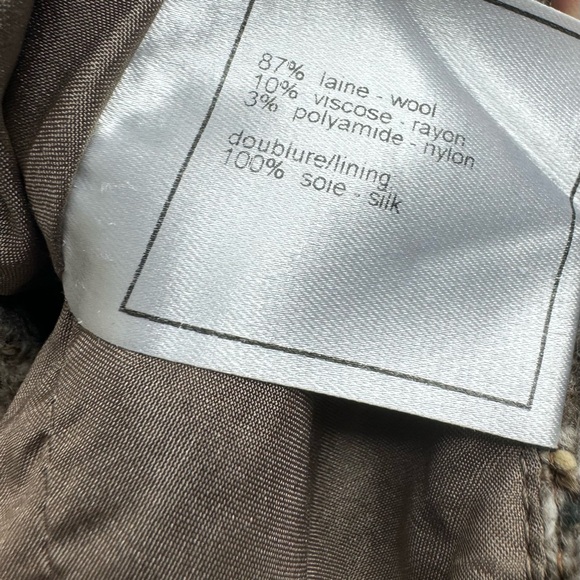 Chanel Wool Tweed Blend VTG Rear Zip Silk Lined Skirt EU 40 US 6/8 - Picture 10 of 14